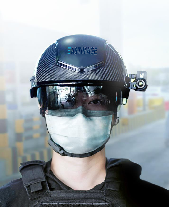 HN-800 Thermal Image Smart Helmet untuk virus corona
